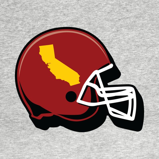 Southern California Outline Football Helmet by SLAG_Creative